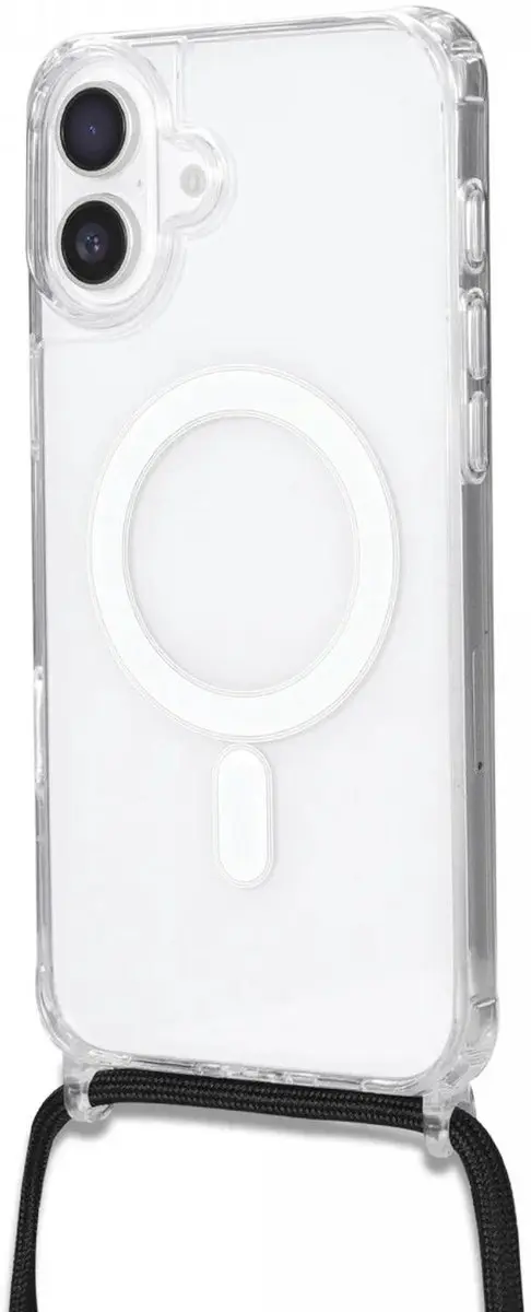 Selected iPhone 16 Plus Hoesje met Koord - MagSafe - Transparant