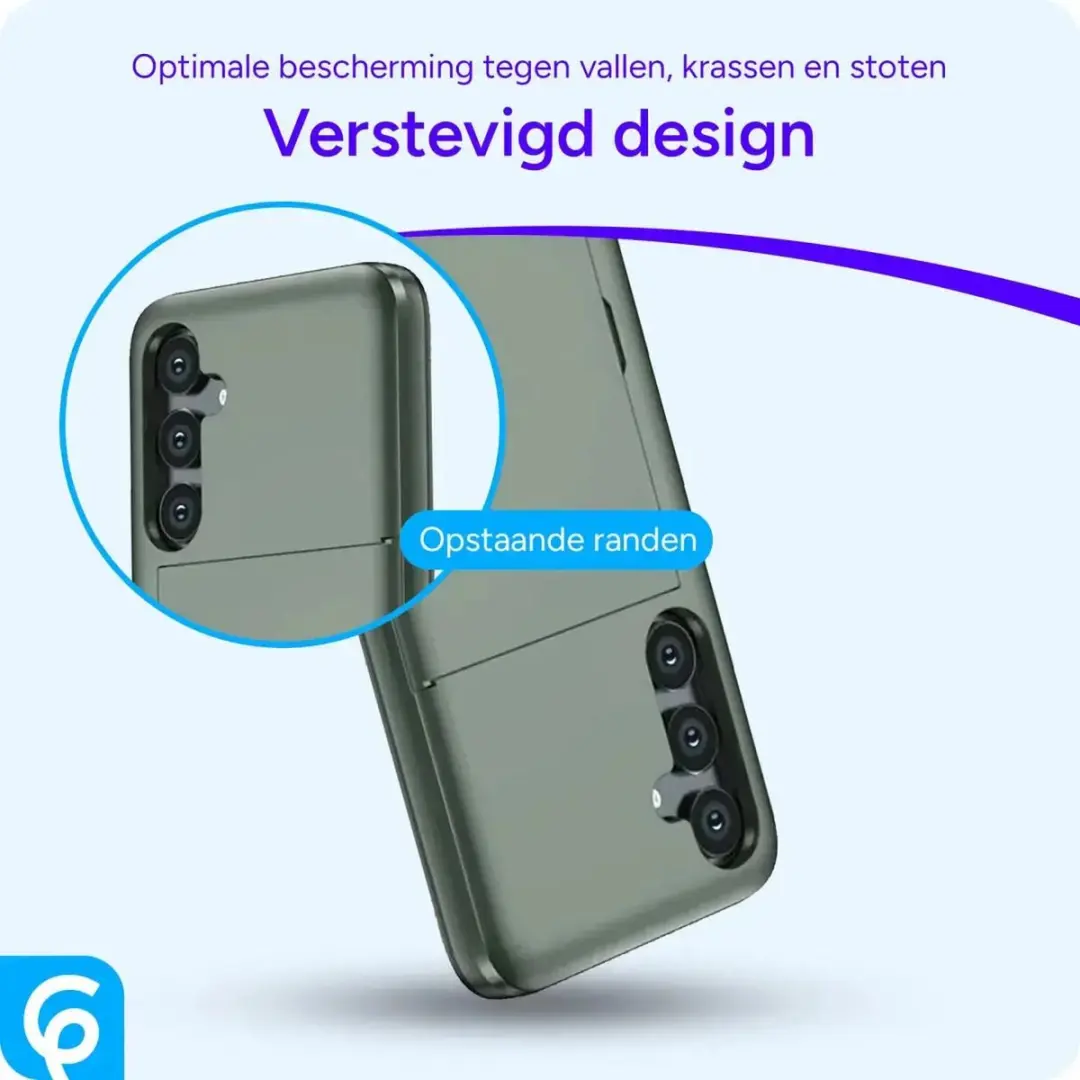 Selected Hoesje Samsung Galaxy S24 FE - Groen - 2 Pasjes