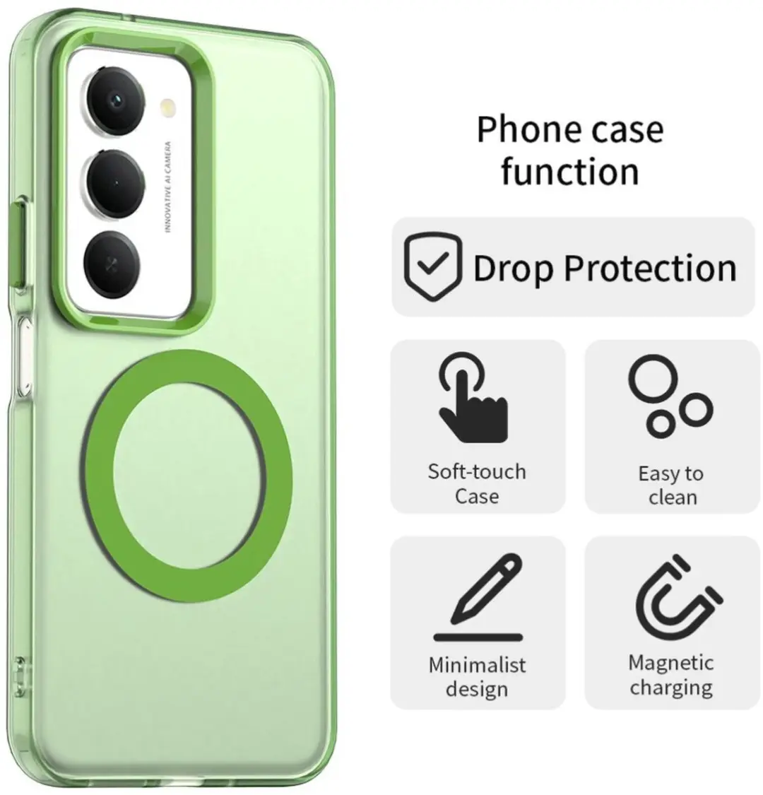 Selected MagSafe Hoesje Xiaomi Redmi Note 15 5G - Groen Transparant