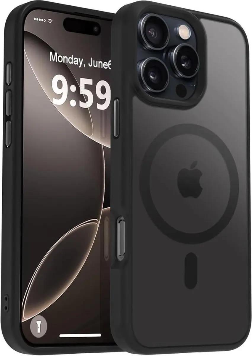 Selected iPhone 16 Pro Hoesje - Matte Zwart - MagSafe