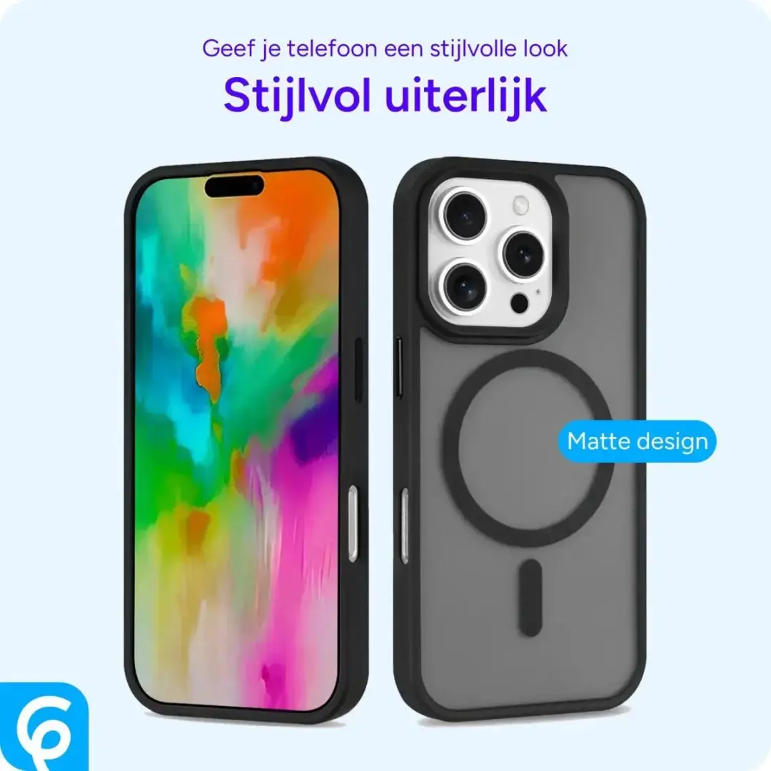 Selected iPhone 16 Pro Hoesje - Matte Zwart - MagSafe