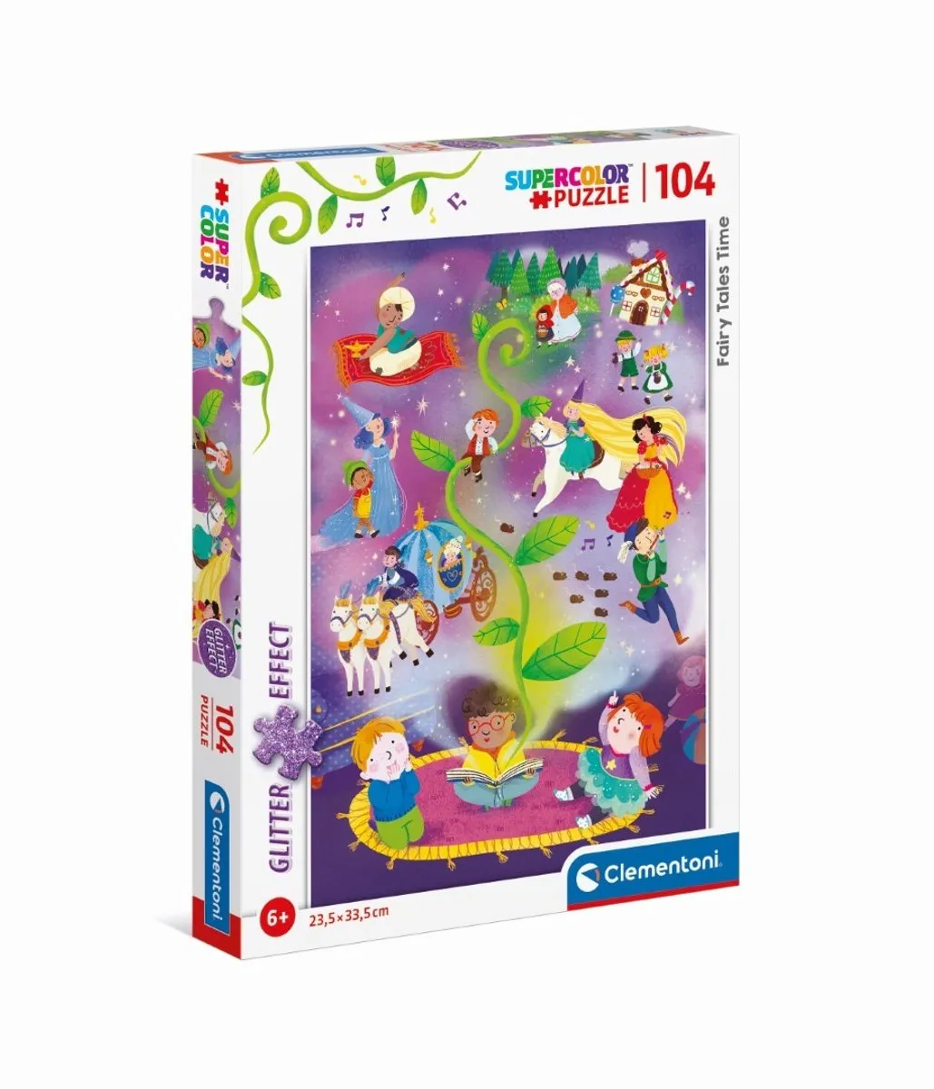 Clementoni Fairy Tales Time Glitter Effect Puzzel 104 Stuks