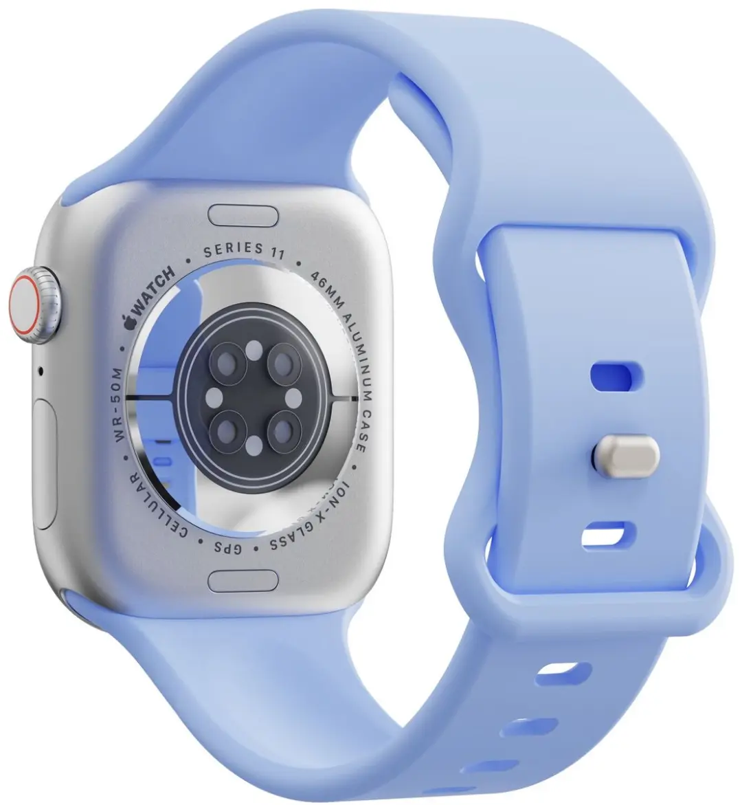 Selected SBG Siliconen Bandje Apple Watch 11 46mm - Licht Paars