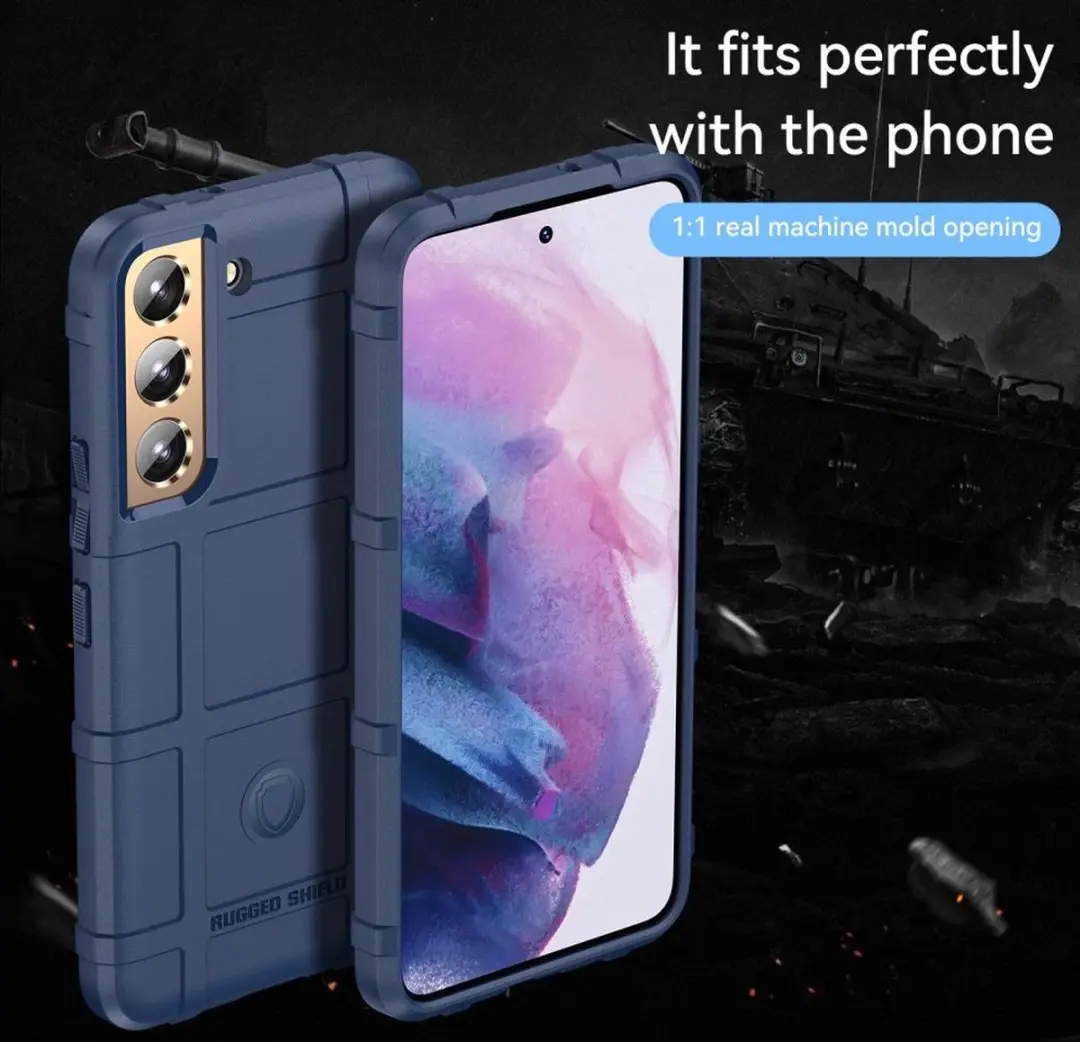 Selected Rugged Shield Hoesje Samsung Galaxy S22+ - Blauw