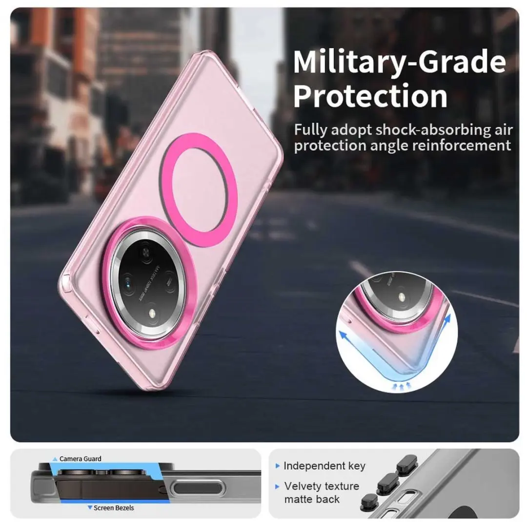 Selected MagSafe Backcover Honor Magic7 Lite - Roze & Transparant - afbeelding 6 van 6