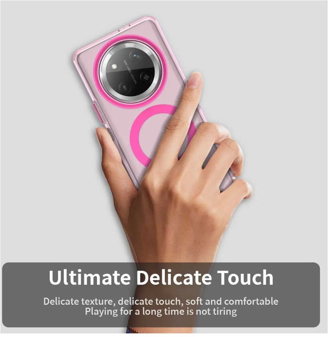 Selected MagSafe Backcover Honor Magic7 Lite - Roze & Transparant