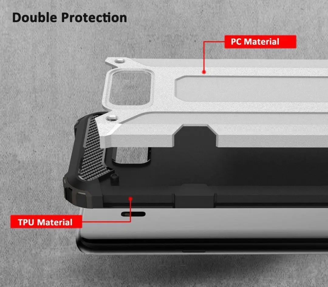Selected Hoesje Samsung Galaxy S8 Hybride Schokbestendig - Zwart