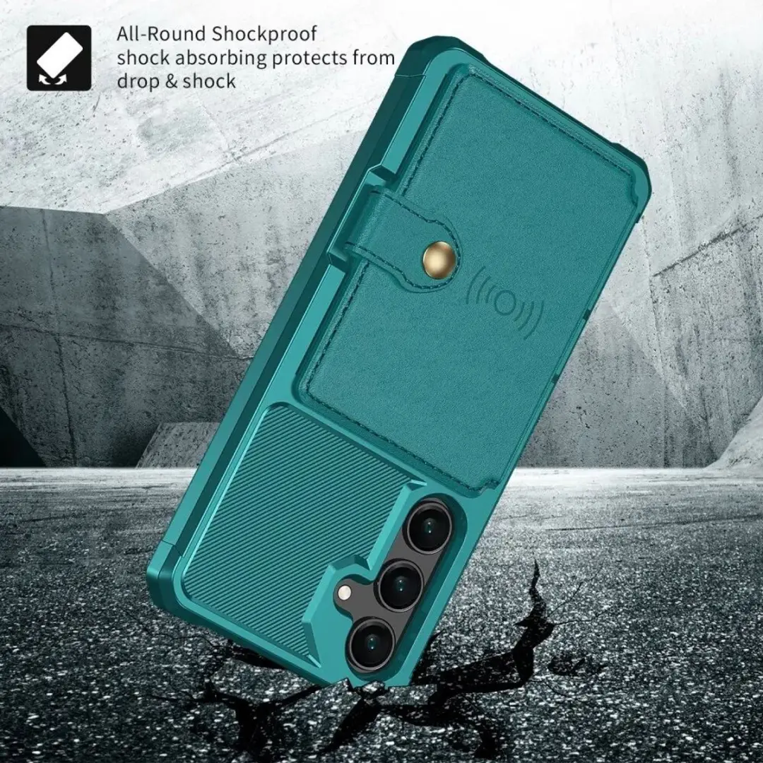 Selected Portemonnee Hoesje Samsung Galaxy S25 - Groen - 4 Pasjes