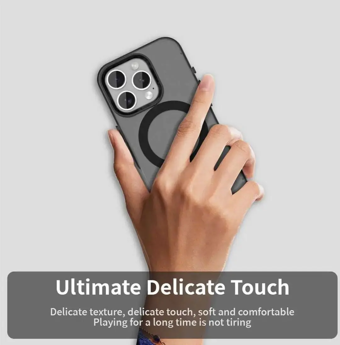 Selected MagSafe Backcover iPhone 15 Pro - Zwart & Transparant