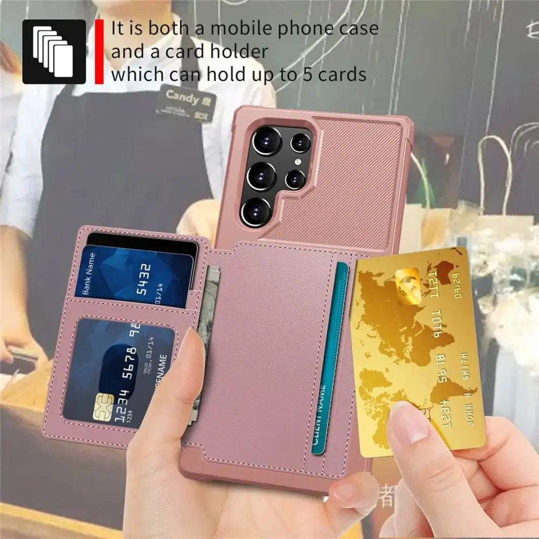 Selected Portemonnee Hoesje Samsung Galaxy S22 Ultra - Roze
