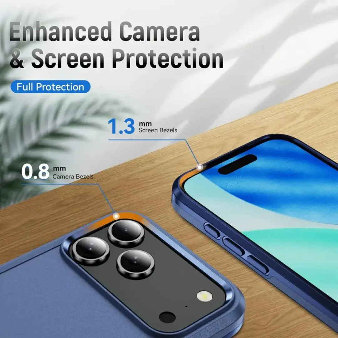 Selected Back Cover iPhone 17 Pro Rugged Hoesje - Blauw