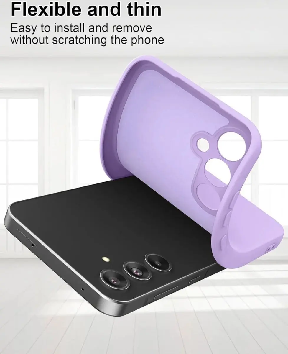 Selected Hoesje Samsung Galaxy A55 - Dun Flexibel TPU Paars