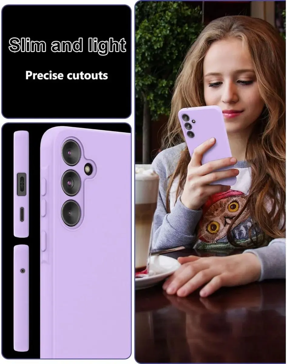 Selected Hoesje Samsung Galaxy A55 - Dun Flexibel TPU Paars