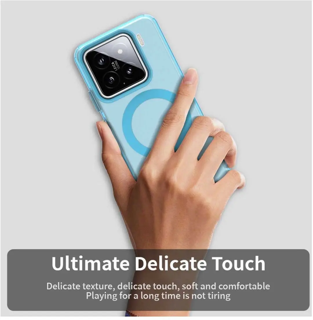 Selected MagSafe Backcover Xiaomi 15 - Blauw & Transparant - afbeelding 6 van 6