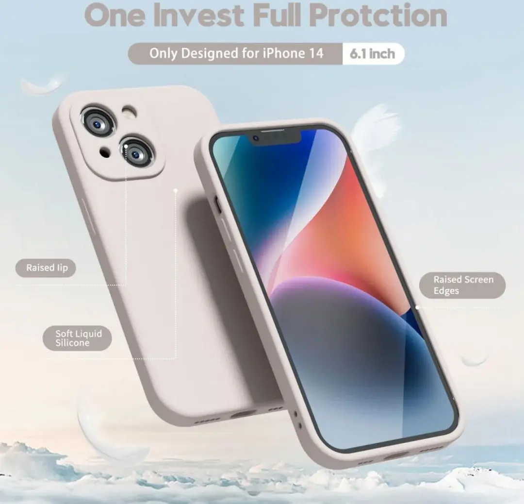 Selected by GSMpunt Apple iPhone 14 Hoesje - Dun TPU Beige