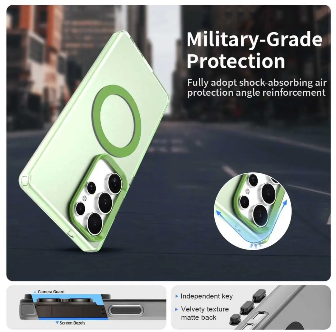 Selected MagSafe Backcover Hoesje Samsung Galaxy S25 Ultra - Groen