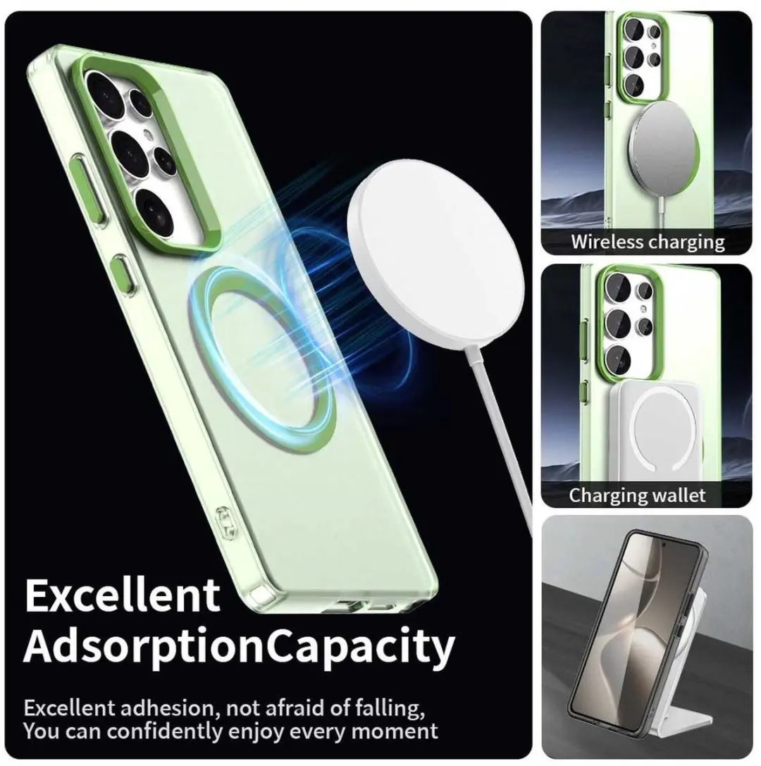 Selected MagSafe Backcover Hoesje Samsung Galaxy S25 Ultra - Groen