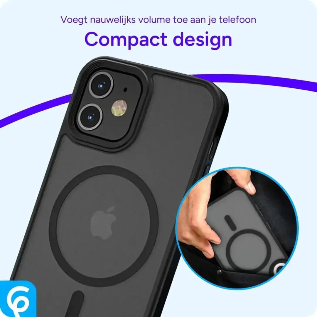 Selected Hoesje iPhone 11 MagSafe Mat - Zwart