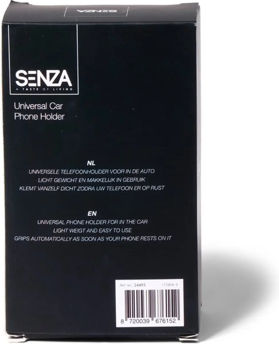 Senza Auto Telefoonhouder Universeel - Zwart/Zilver