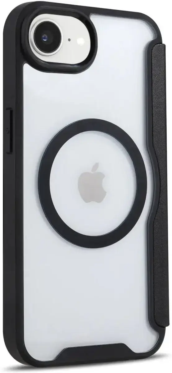 Selected Portemonnee Hoesje iPhone 16/17 - MagSafe/Qi2 - 1 Pasje - Transparant/Zwart - afbeelding 6 van 6