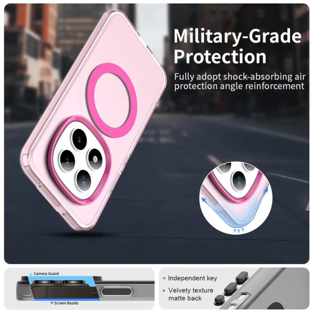 Selected MagSafe Backcover Xiaomi Redmi Note 15 Pro Plus - Roze & Transparant