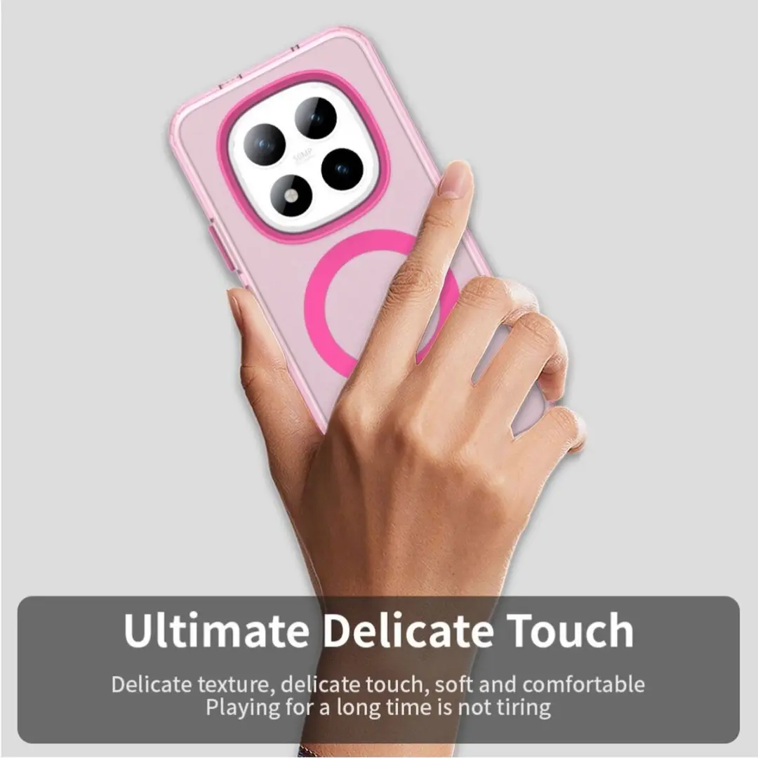 Selected MagSafe Backcover Xiaomi Redmi Note 15 Pro Plus - Roze & Transparant - afbeelding 6 van 6
