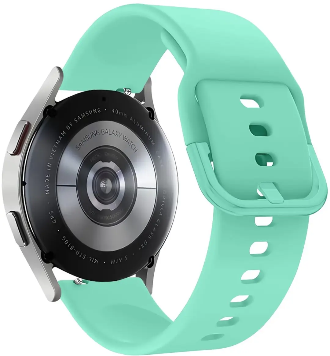 Selected SBG Universeel 22mm Horlogeband Siliconen Mintgroen - afbeelding 6 van 6