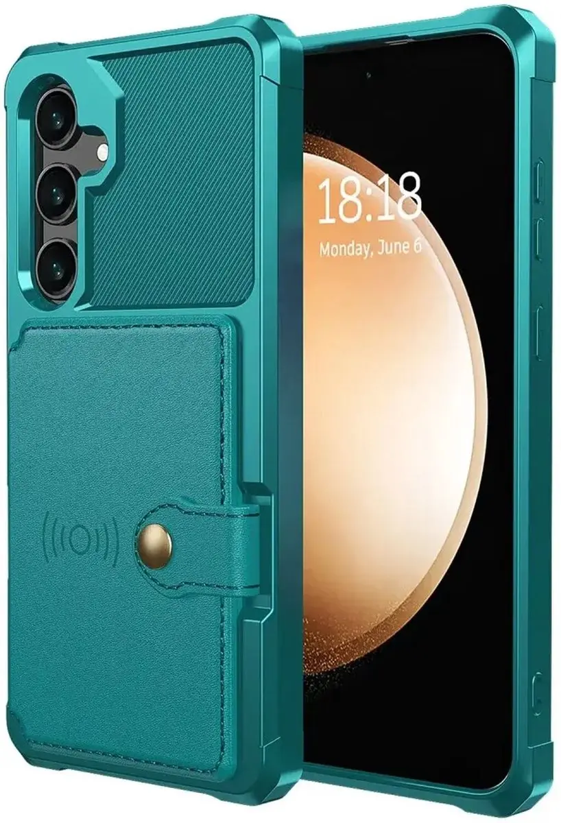 Selected Portemonnee Hoesje Samsung Galaxy A35 - Groen - 4 Pasjes