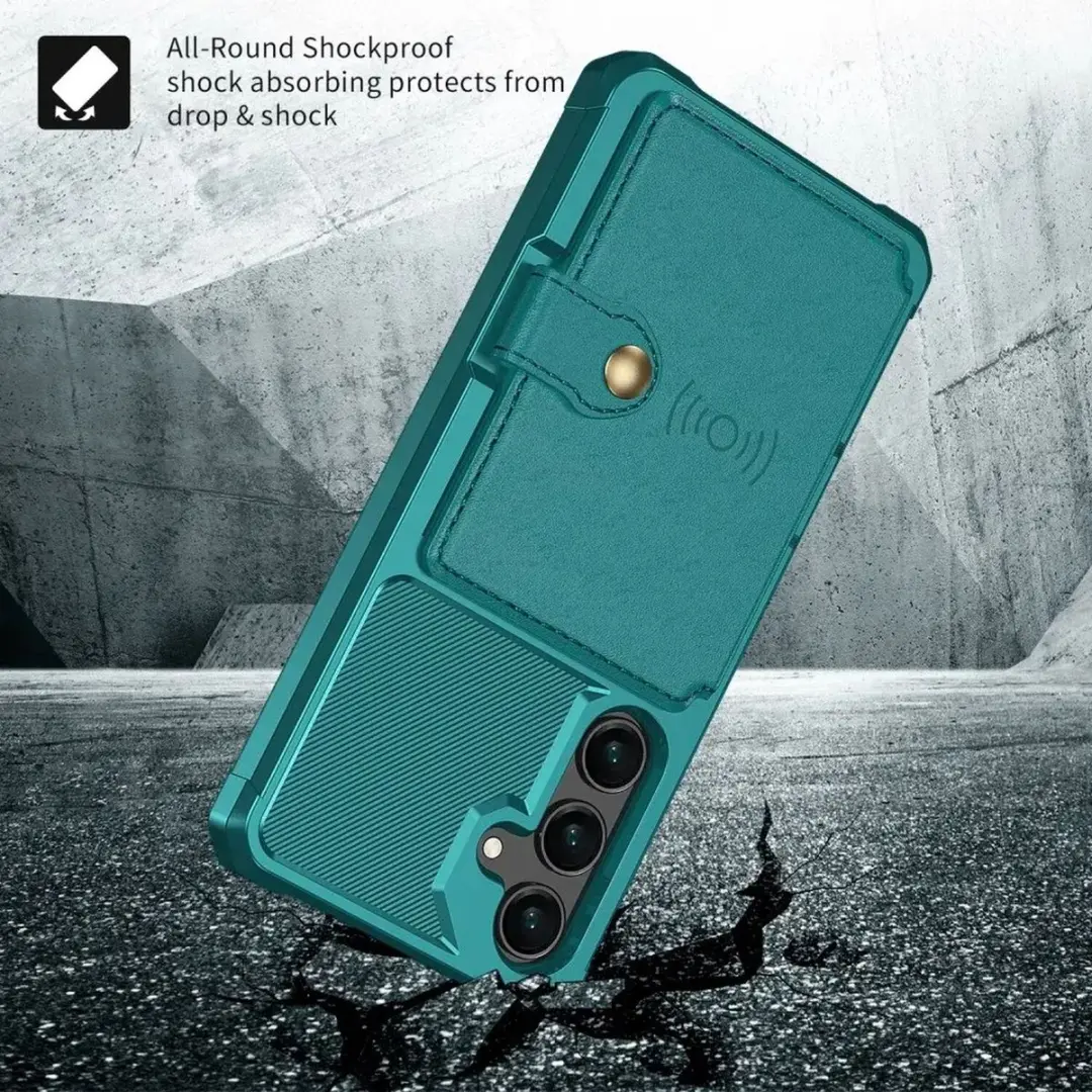 Selected Portemonnee Hoesje Samsung Galaxy A35 - Groen - 4 Pasjes