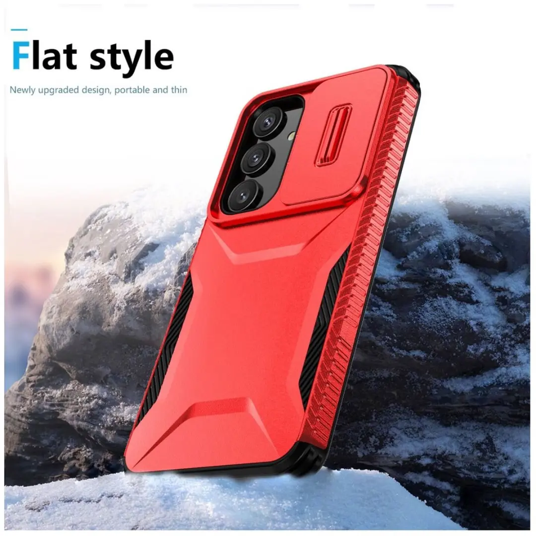 Selected Hoesje Samsung Galaxy S25/S24 Camera Slider Rood