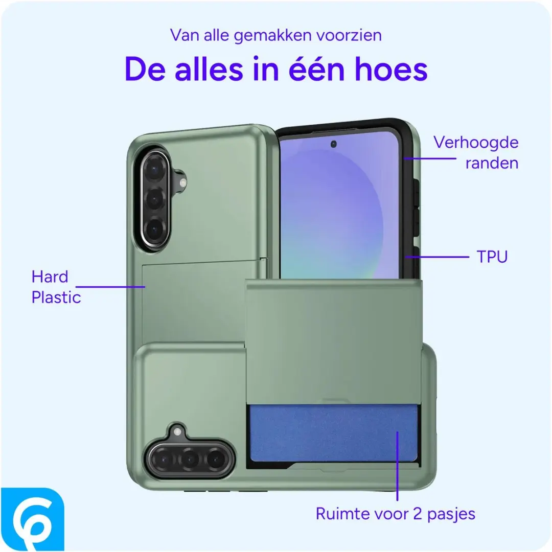 Selected Hoesje Samsung Galaxy A56 Kaarthouder Groen - 2 Pasjes - afbeelding 6 van 6