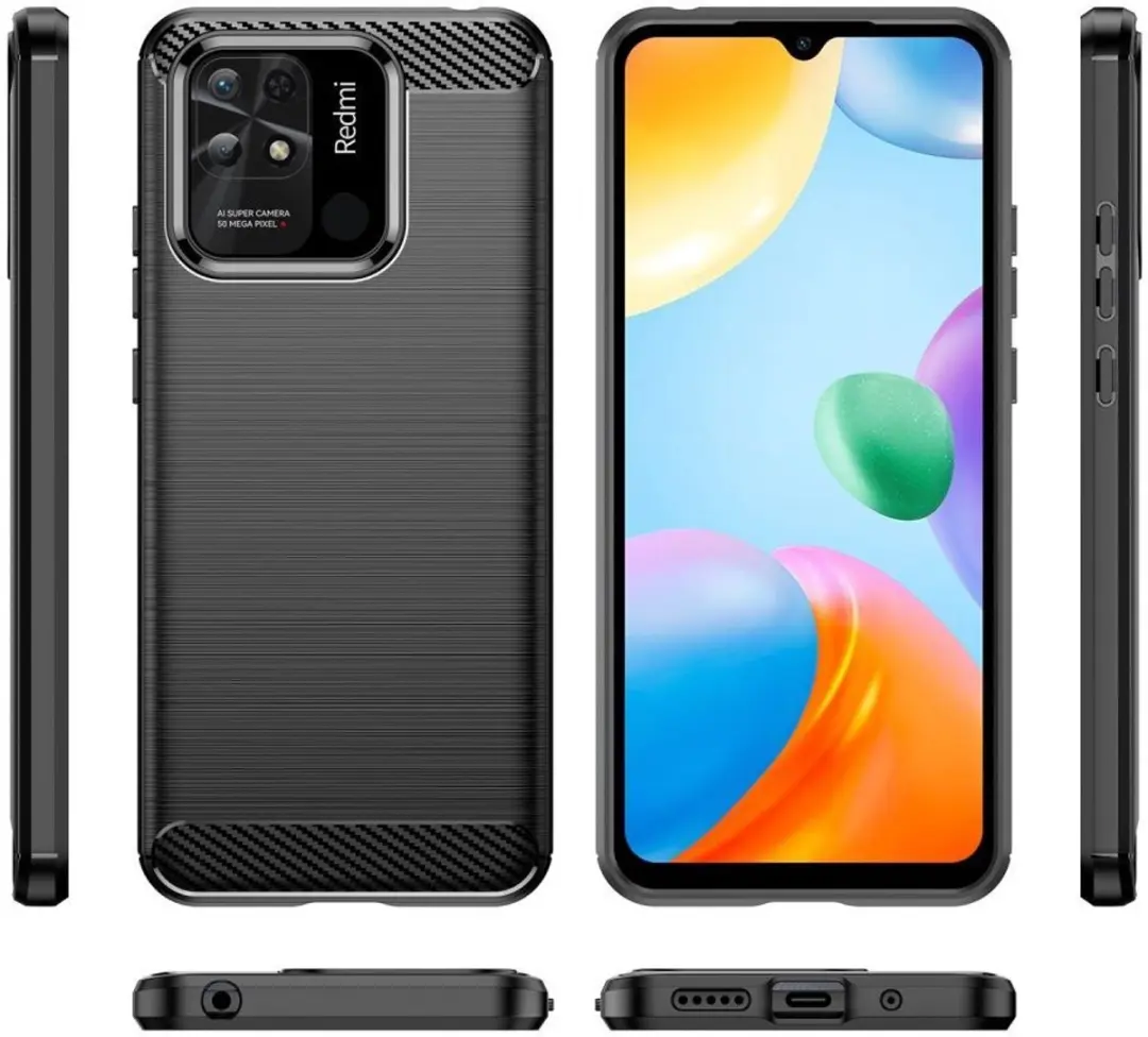 Selected TPU Hoesje Xiaomi Redmi 10C - Zwart