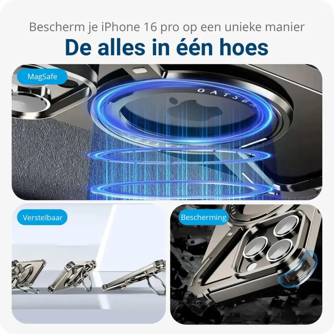 Selected by GSMpunt Hoesje iPhone 16 Pro - Titanium - MagSafe