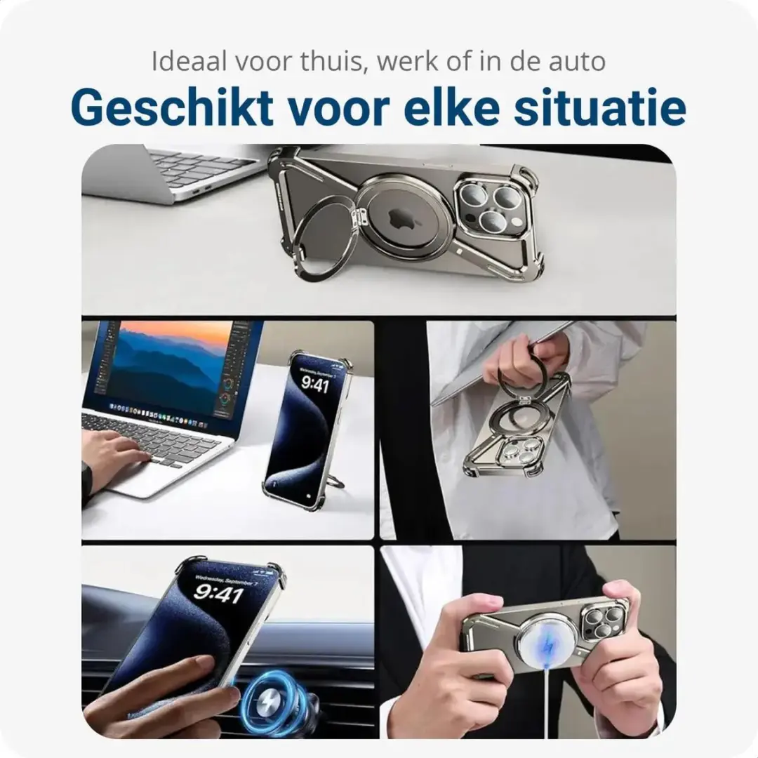 Selected by GSMpunt Hoesje iPhone 16 Pro - Titanium - MagSafe