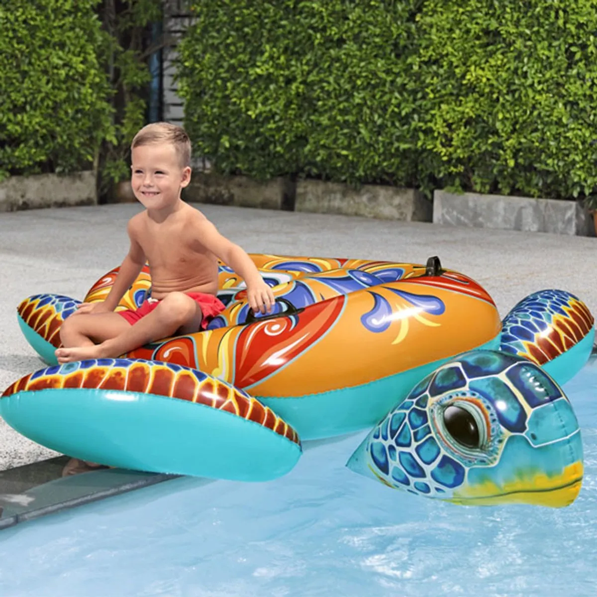 Bestway Mediterranea Opblaasbaar Schildpad Zwembad 183x173cm - 3 Jaar - afbeelding 6 van 6
