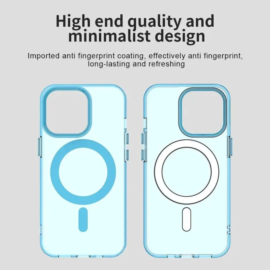 Selected MagSafe Backcover iPhone 14 Pro - Blauw & Transparant