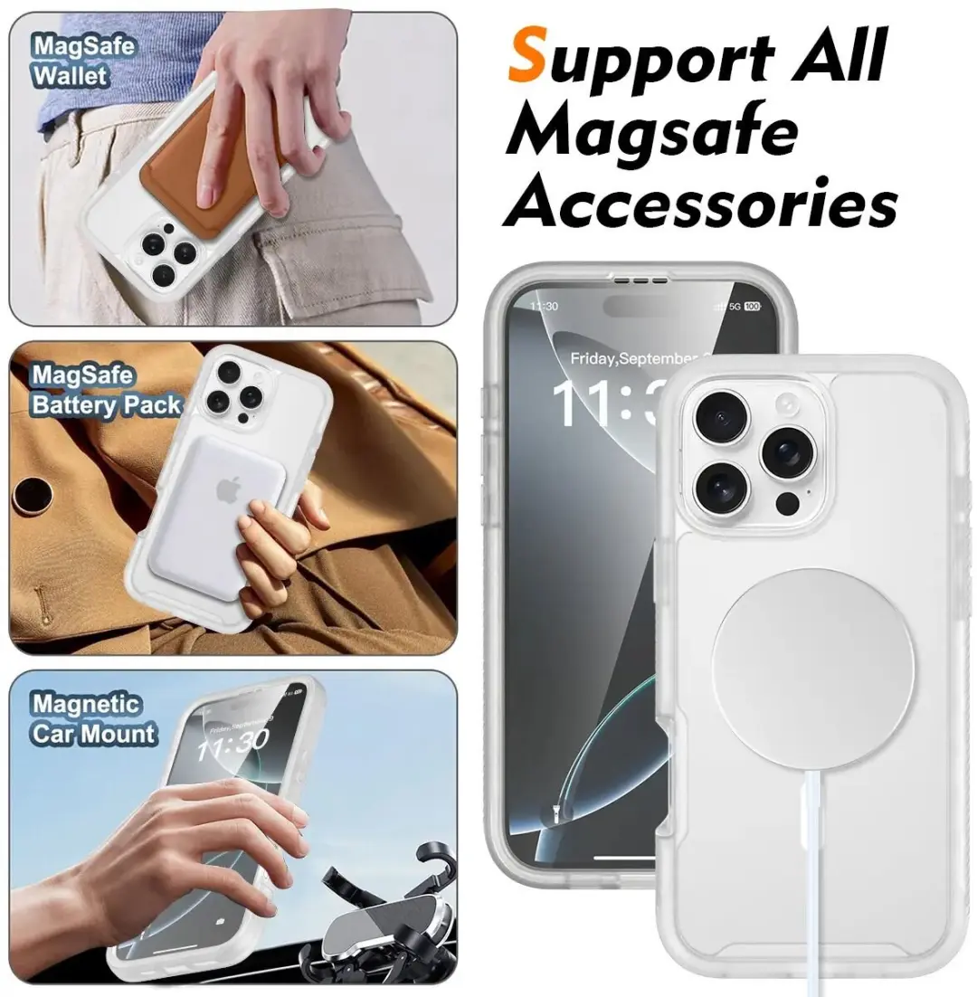 Selected by GSMpunt.nl iPhone 16 Pro Max Hoesje - Ingebouwde Screenprotector - Matte Transparant