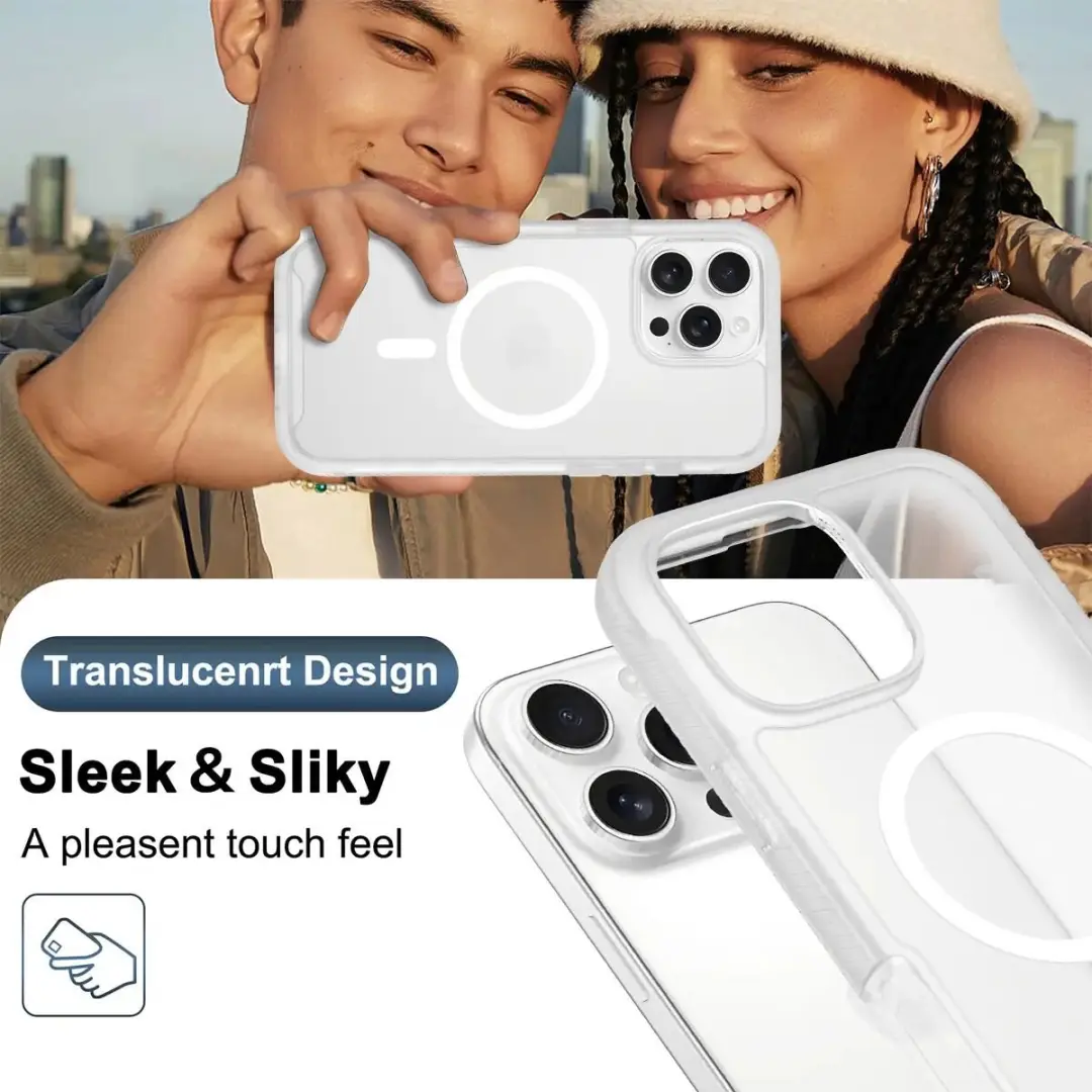 Selected by GSMpunt.nl iPhone 16 Pro Max Hoesje - Ingebouwde Screenprotector - Matte Transparant