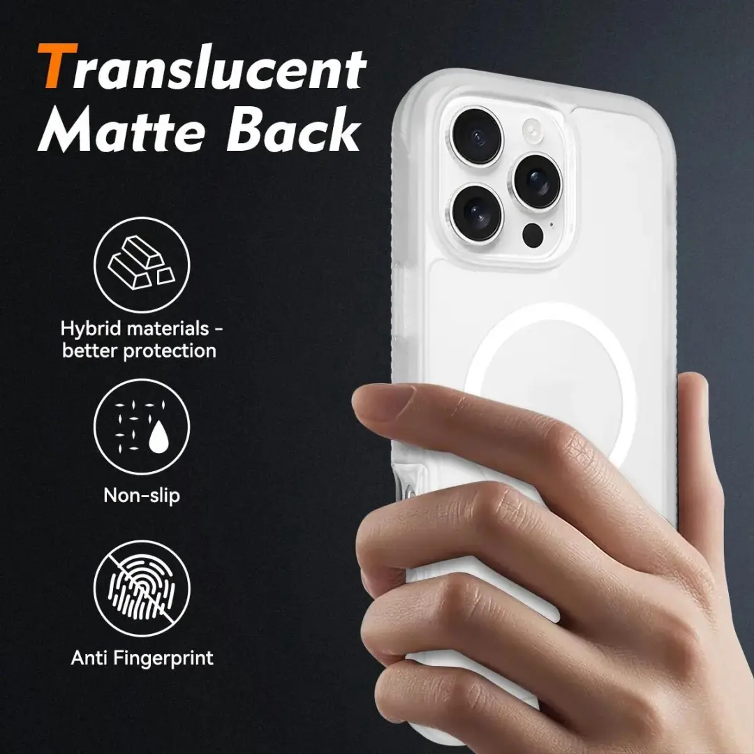 Selected by GSMpunt.nl iPhone 16 Pro Max Hoesje - Ingebouwde Screenprotector - Matte Transparant