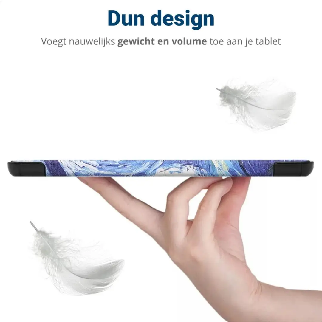 Selected Tablethoes Samsung Galaxy Tab A11/A9 - Tri-fold - Kunstleder - Sterrennacht