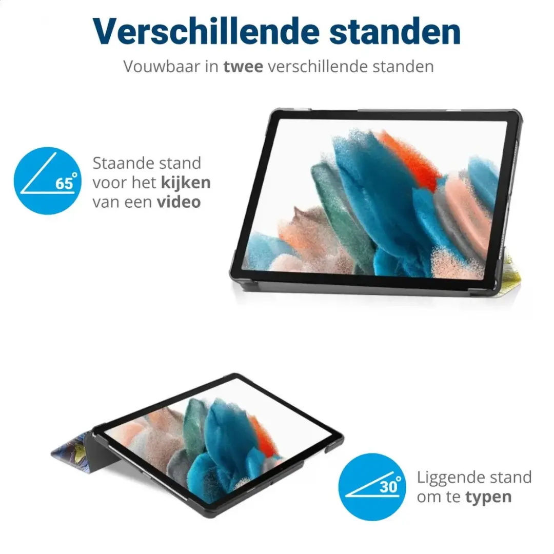 Selected Tablethoes Samsung Galaxy Tab A11/A9 - Tri-fold - Kunstleder - Sterrennacht