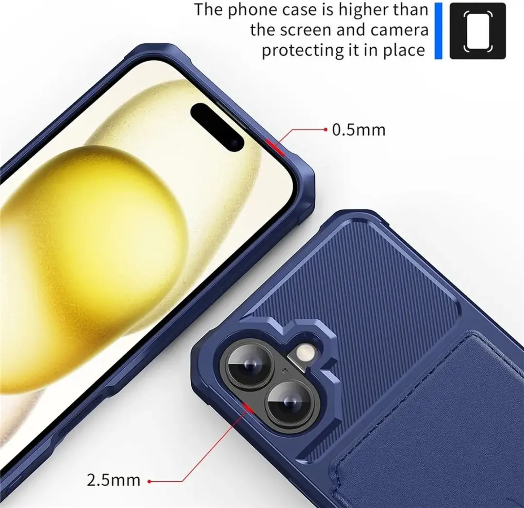 Selected Portemonnee Hoesje iPhone 16 - 4 Pasjes - Zwart