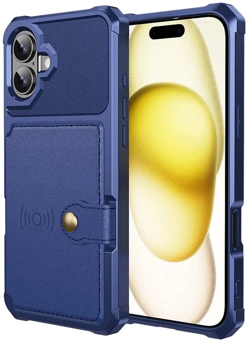 Selected Portemonnee Hoesje iPhone 16 - 4 Pasjes - Zwart