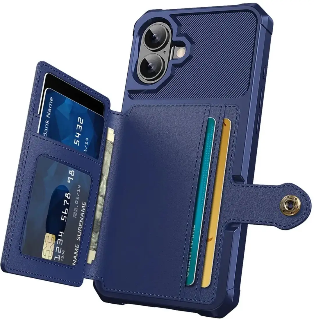Selected Portemonnee Hoesje iPhone 16 - 4 Pasjes - Zwart