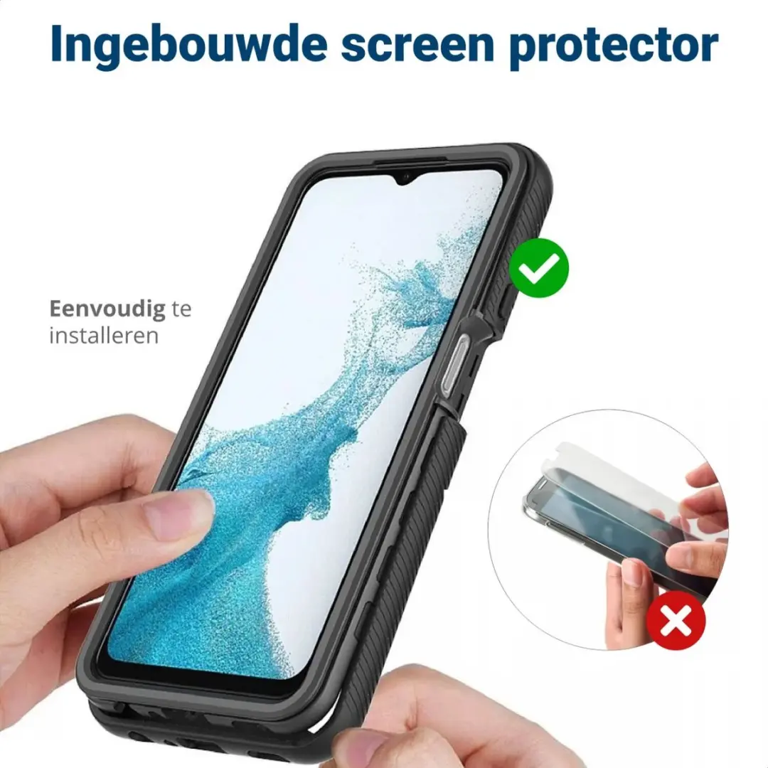 Selected by GSMpunt Hoesje Samsung Galaxy A23 - Full Protect - Zwart