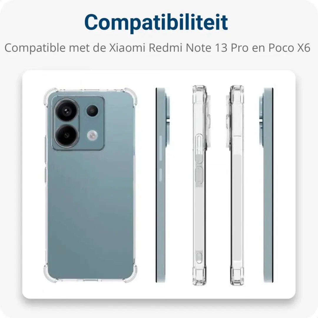Selected Schokbestendig Hoesje Xiaomi Redmi Note 13 Pro 5G - Transparant - afbeelding 6 van 6