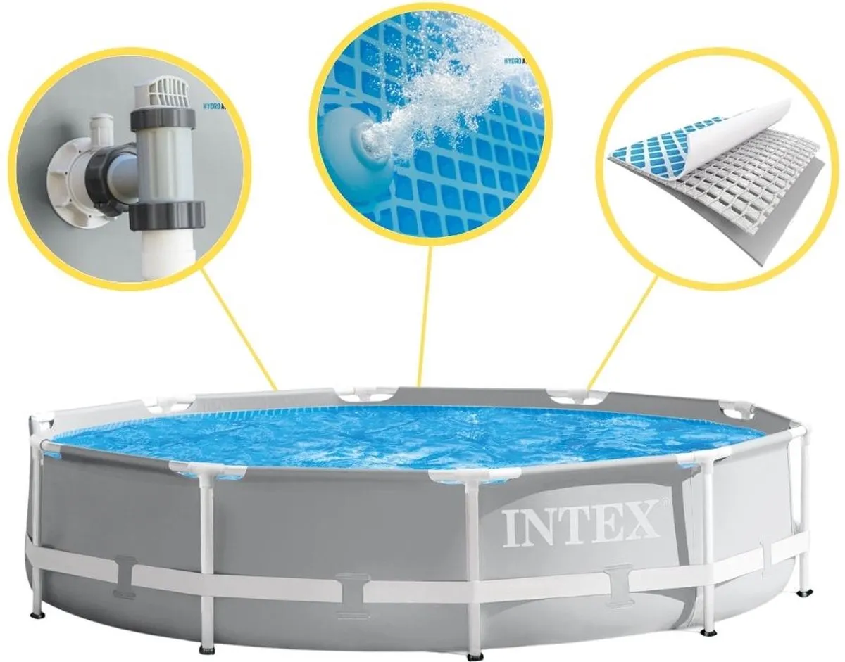 Intex Prism Frame 26732GN Opzetzwembad 549x122cm - Grijs/Wit