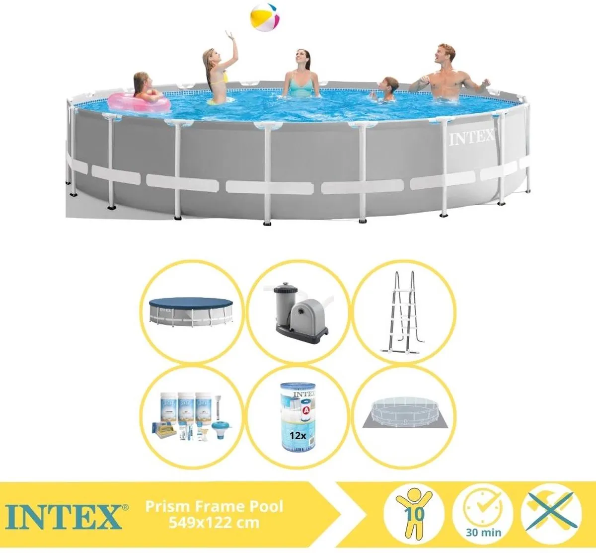 Intex Prism Frame 26732GN Opzetzwembad 549x122cm