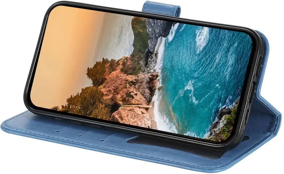 Selected Hoesje Oppo A5 Pro Mandala Book Case - Blauw - 3 Pasjes
