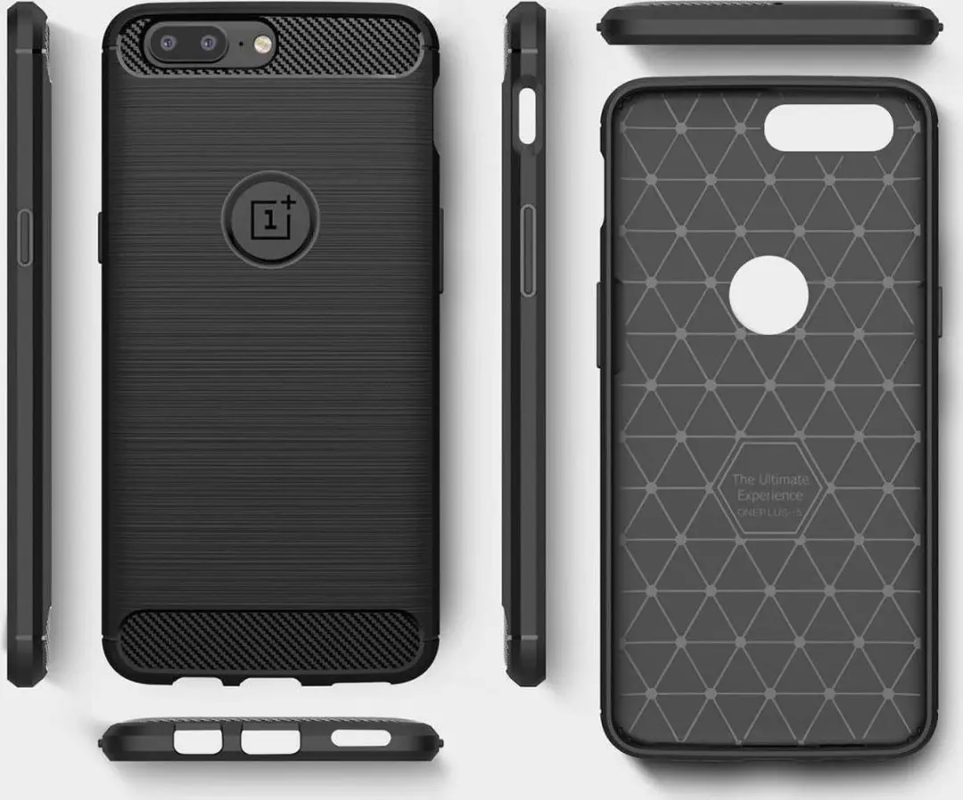 Selected TPU Hoesje OnePlus 5 - Carbon Zwart